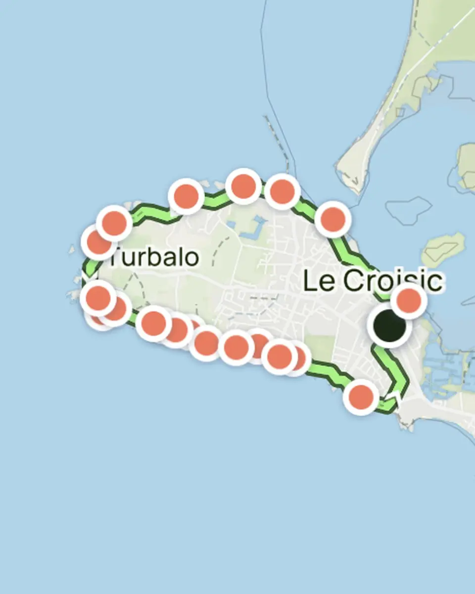 Le tracé de l'itinéraire