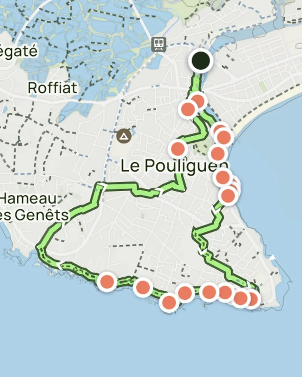 Le tracé de l'itinéraire
