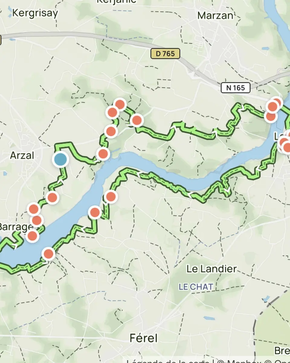 Le tracé de l'itinéraire