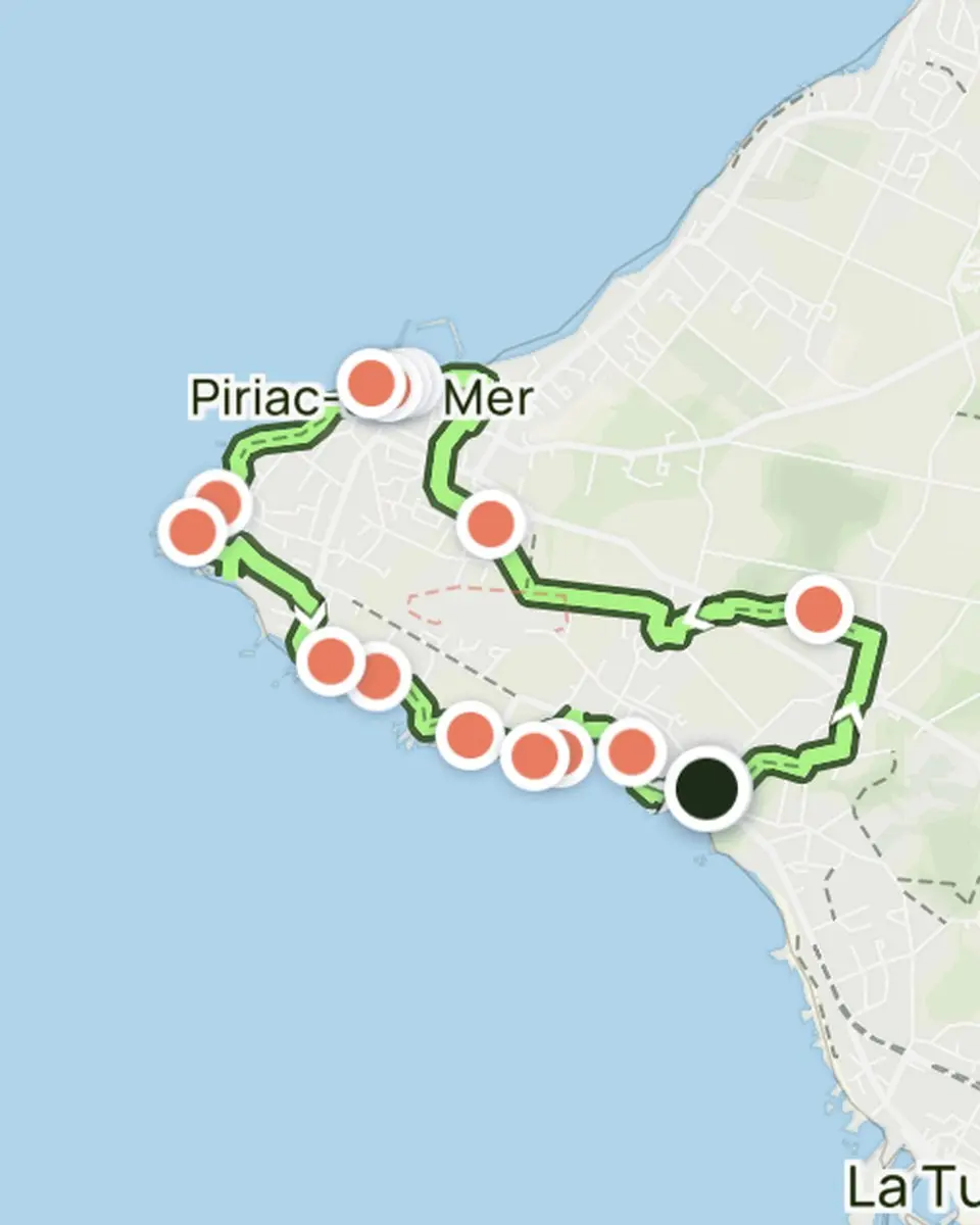 Le tracé de l'itinéraire