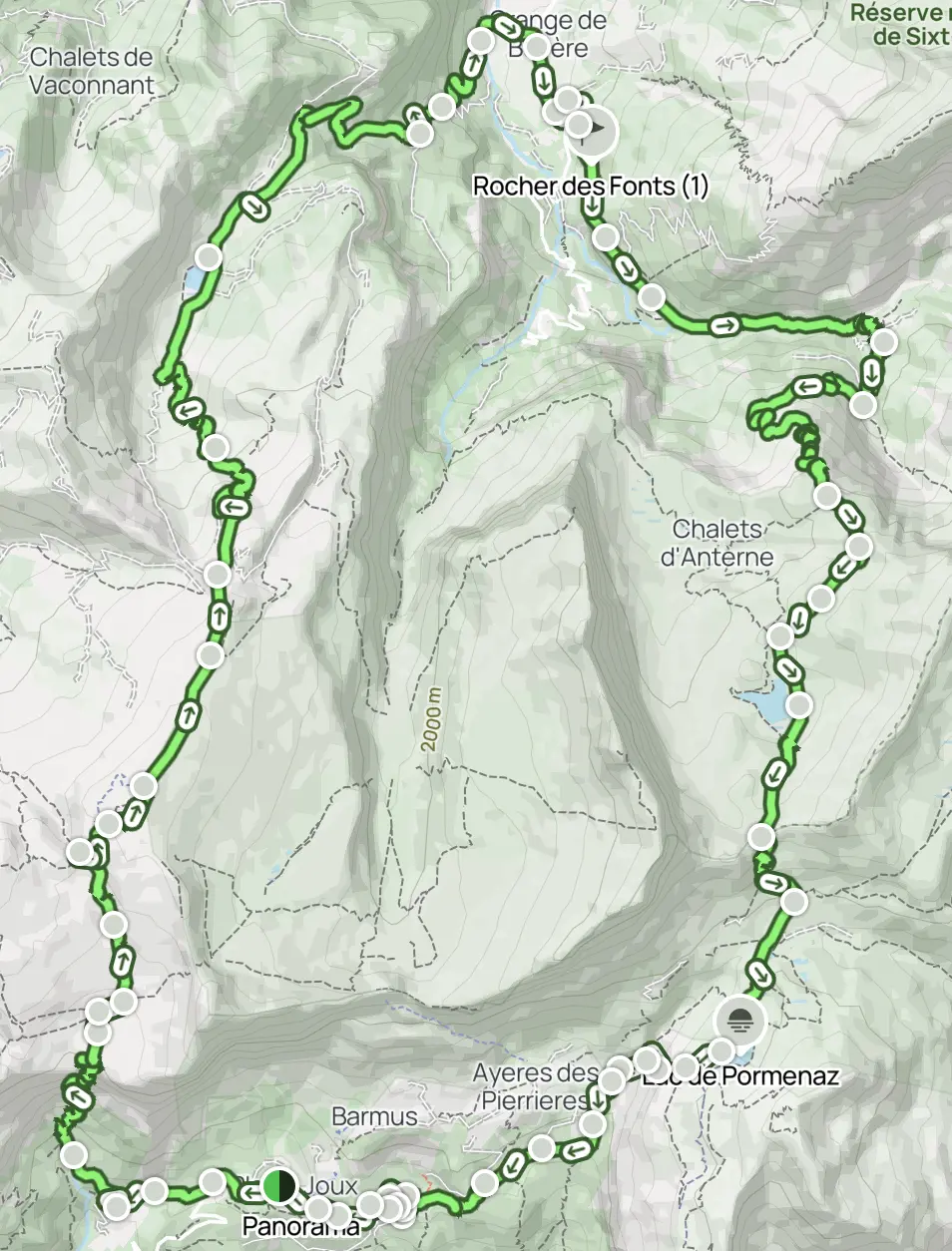 Le tracé de la boucle — 46 km en 3 jours